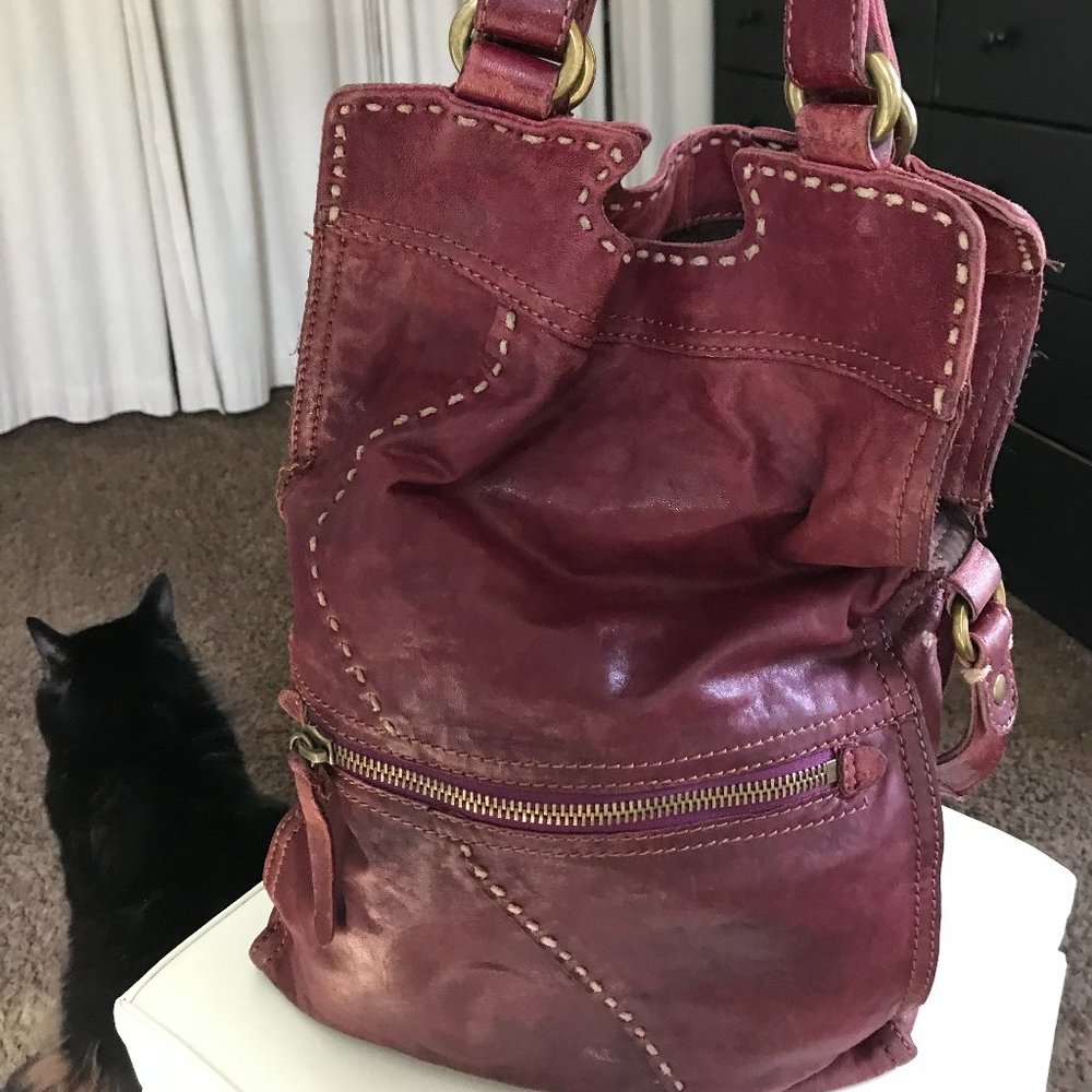 Purple leather purse by Lucky Brand